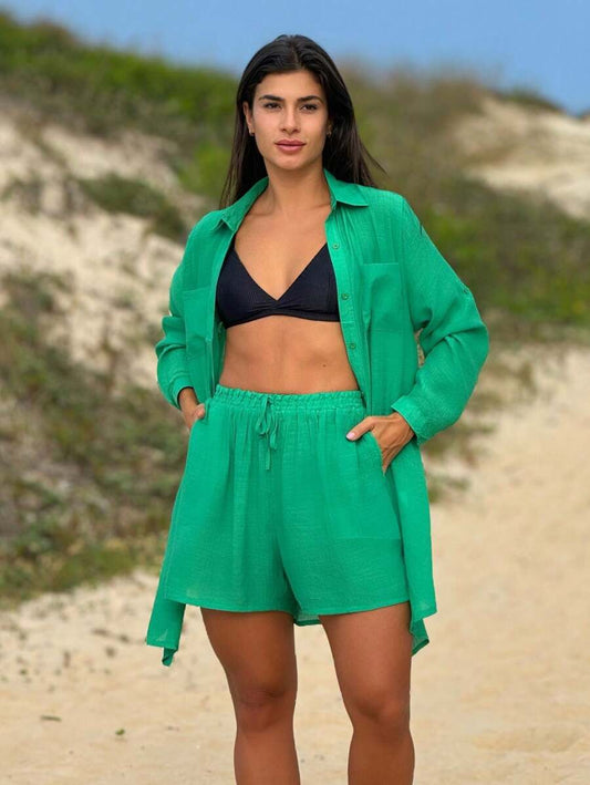 THIFANNI - Saída de Praia Camisão e Short Verão