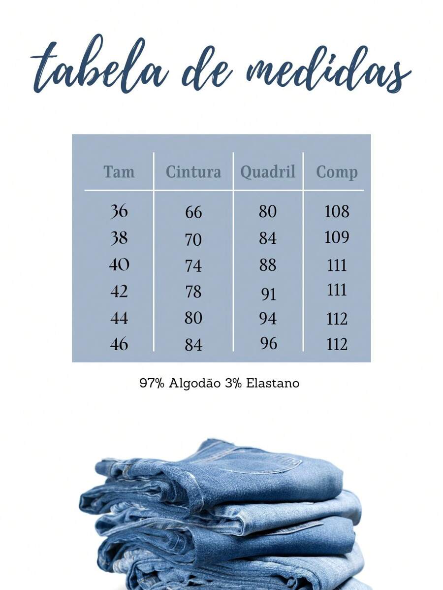 Calça Sarja Alfaiataria Modelagem Reta Areia/Preto/Branca/Caqui Cintura Alta Feminina